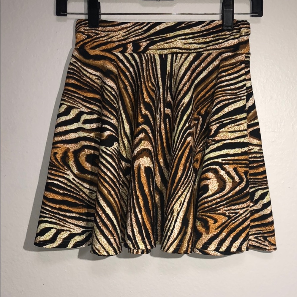 Tiger Print Skater Skirt - Picture 2 of 2